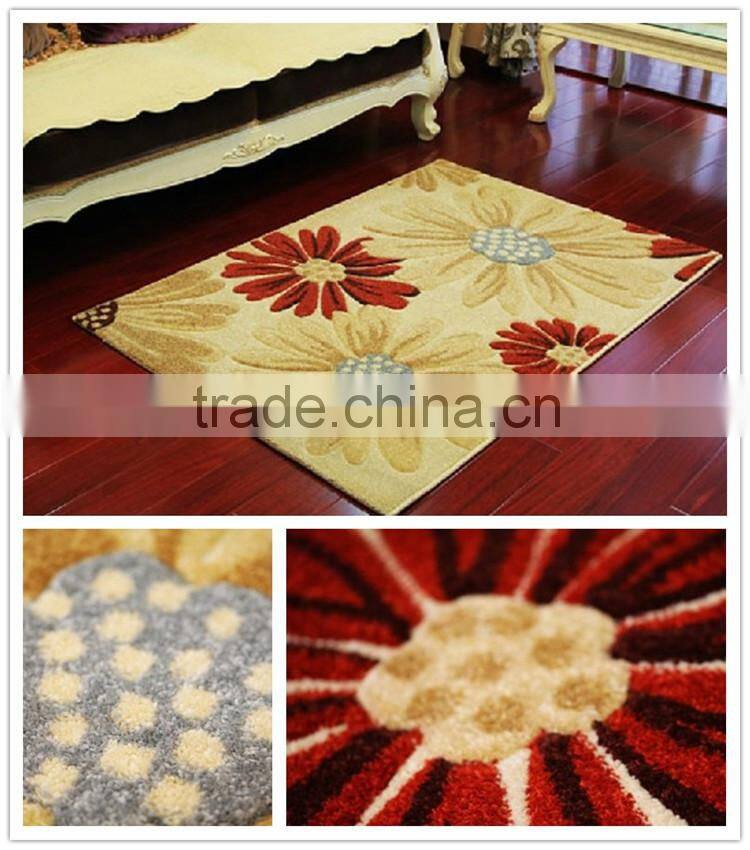 Pretty garden flower printing oem hangzhou high quality polyester carpet