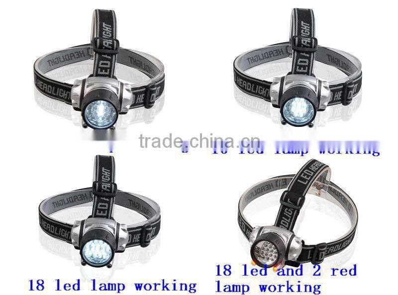 TD7318+2 Headlamp LED ABS Material Fishing And Running LED Headlamp