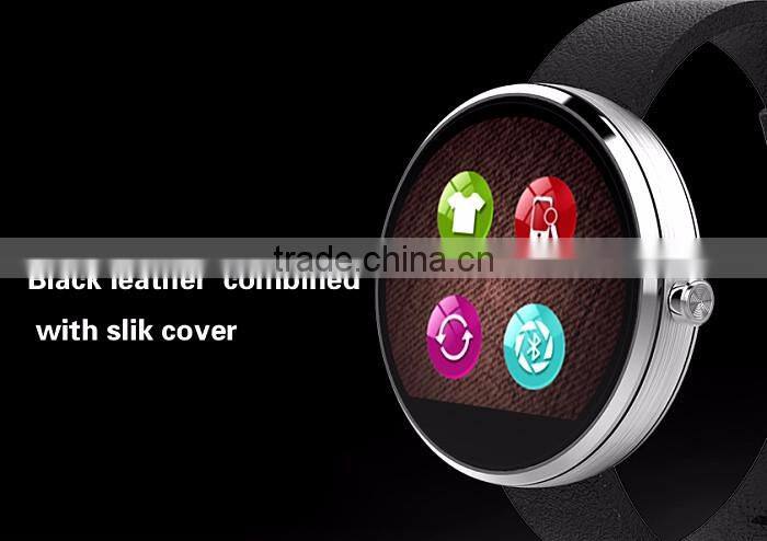 D360 round watch with touch display and heart rate men watch