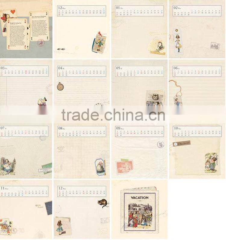 2016 The latest desktop calendar new design desk calendar printing