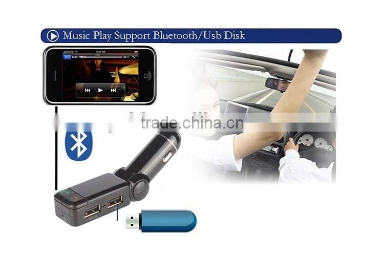 Wireless Bluetooth Car Kit MP3 Player FM Transmitter Modulator USB SD LCD Remote