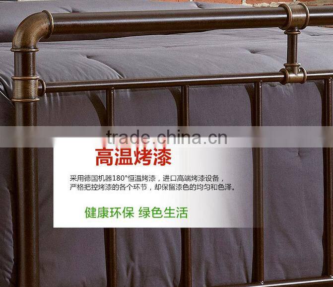 Morden style vintage wrought iron soft pack bed special offer in stock