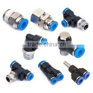 quick pneumatic connector plastic pneumatic fitting;push in fittings;one touch fittings;tube connector