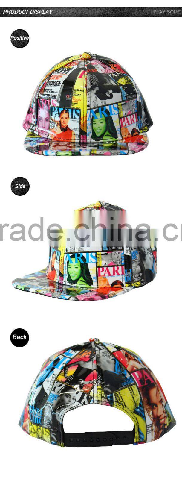 Heat transfer printing Fashion snapback cap custom