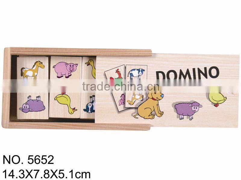 china online shopping 28 pcs hot-sale sea animal baby's safety gift small size puzzle wooden boxkids domino game set