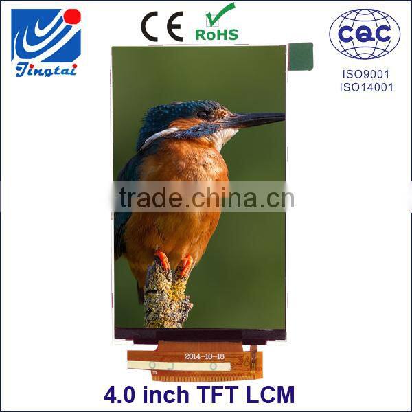 High definition and high brightness RGB 16-BIT 4 inch tft lcd touch screen module
