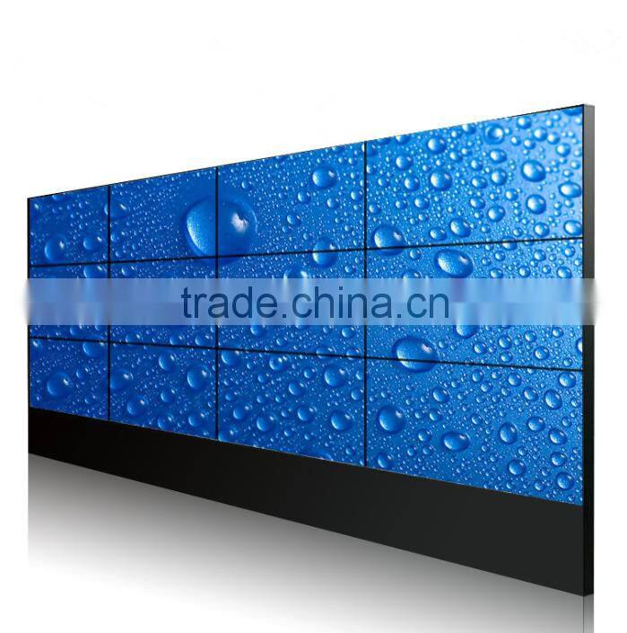 46 inch LCD video WALL seamless ultra narrow bezel indoor advertising TV walls, wall mounted advertising board