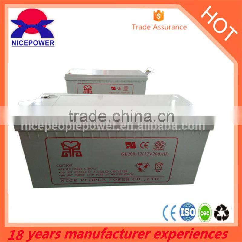 12V 200Ah UPS battery agm deep cycle gel battery