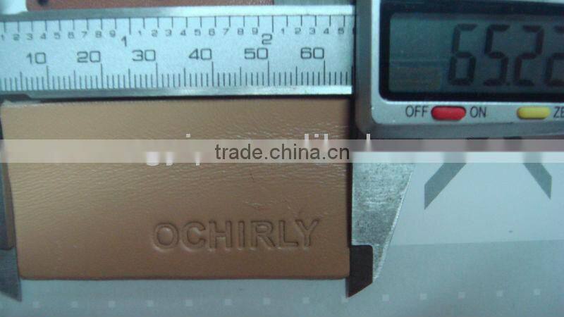 OCHIRLY denim jeans leather patch