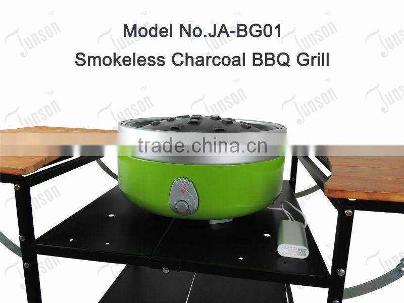 Foldable Picnic Table/Wood Board Barbecue Shelf/Three Layers Shelf