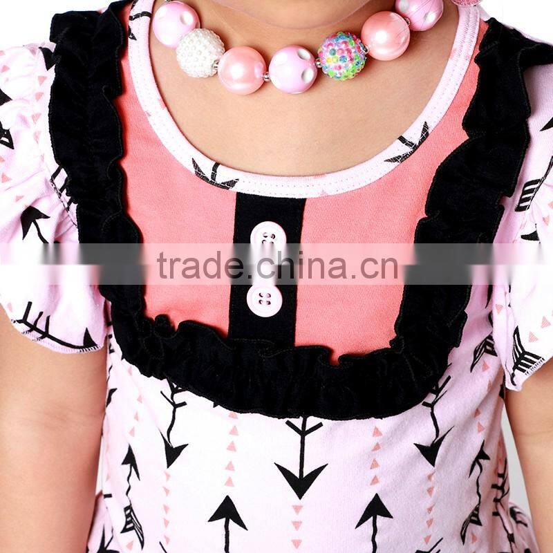 2016 bahy girls pink arrows bib tank top with ruffle shorts,4th of july boutique outfit