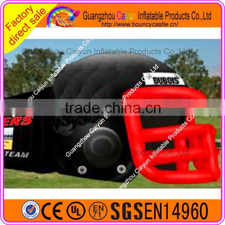 Customized inflatable football helmet tunnel for football events