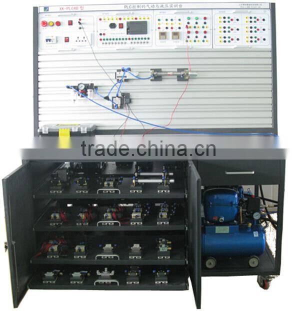 PLC Control Double Side Pneumatic and Hydraulic Training Equipment/Hydraulic Trainer/Pneumatic Trainer(XK-QDYY1A)for School Lab