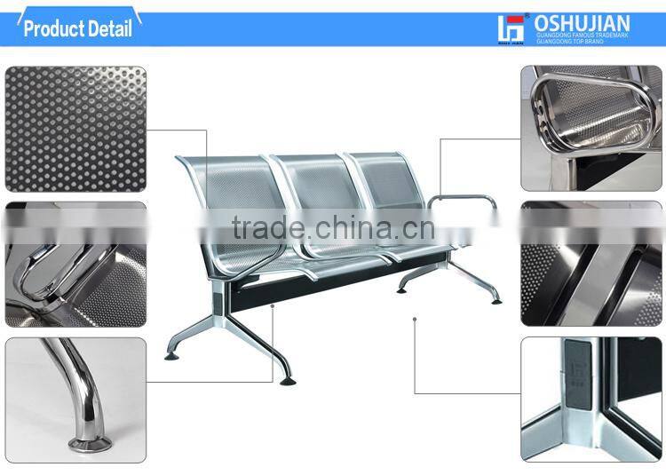 3-seater stainless steel chairs waiting chair SJ622