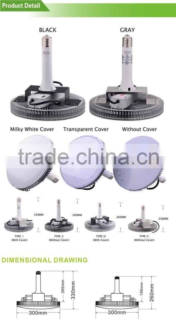 e40 led high bay warehouse lights 120w with ETL listed 5 years warranty