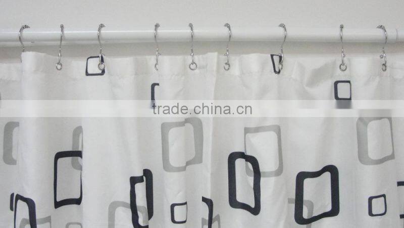 100% metal shower curtain hooks/304 stainless steel curtain hooks