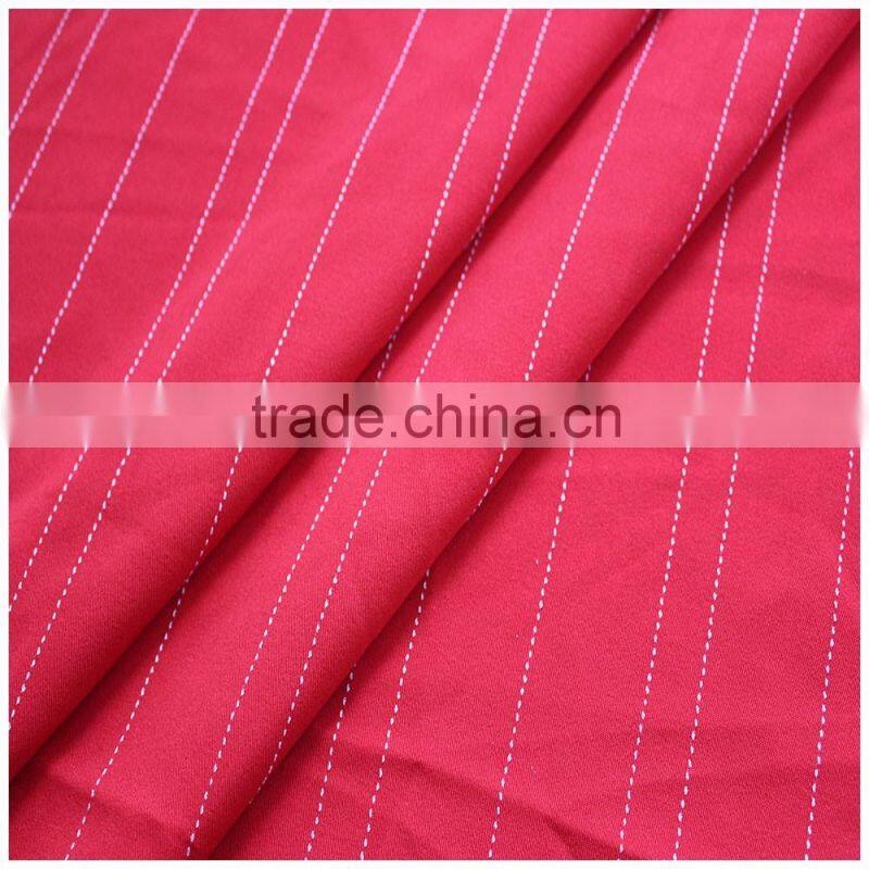 2016 fashion design polyester rayon stripe fabric for grement