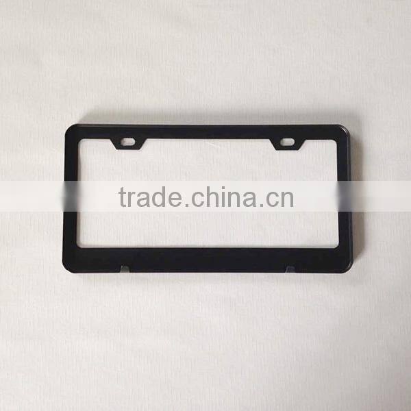 Wholesale USA standard stainless steel matt black blank car license plate frame,number plate frame