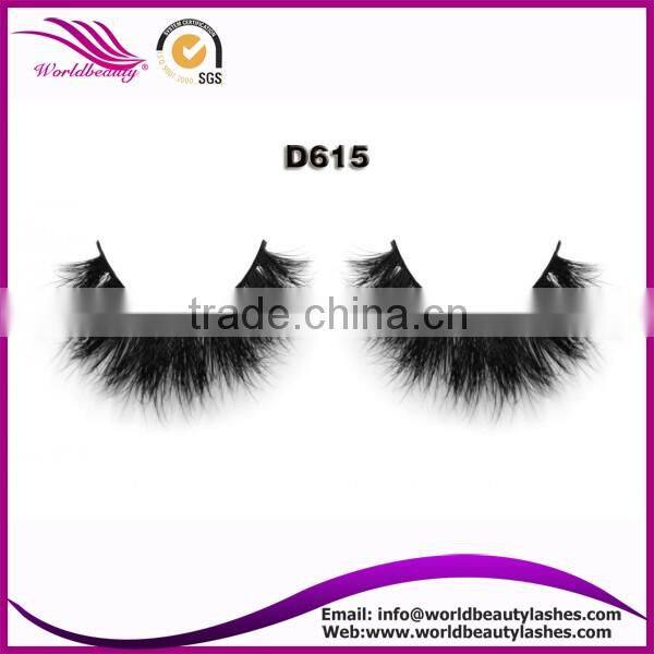 Private label package 100% real siberian mink fur 3D strip lashes