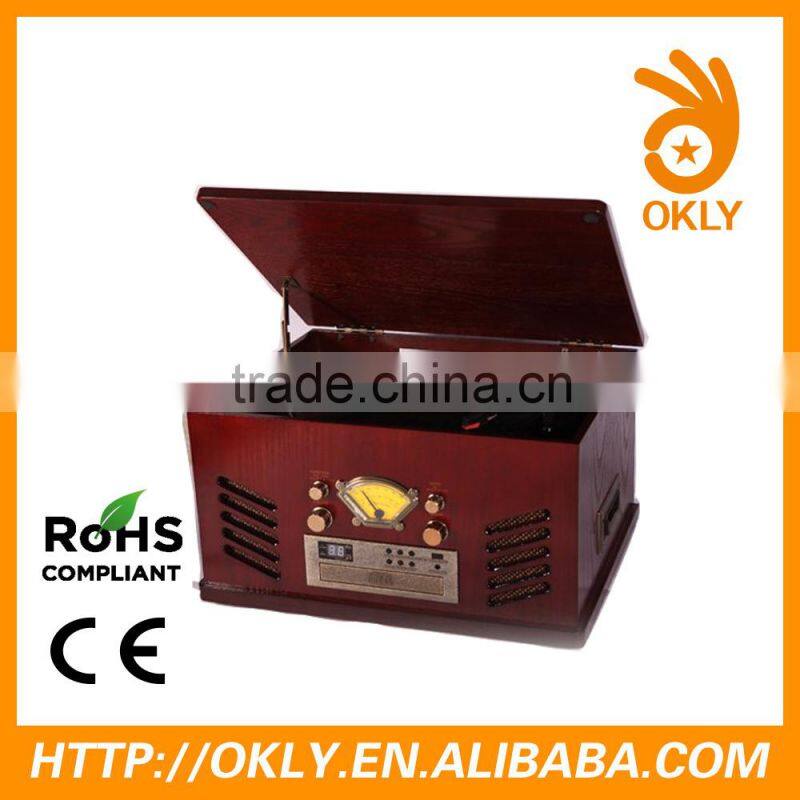 Wood Electric Gramophone with USB /CD