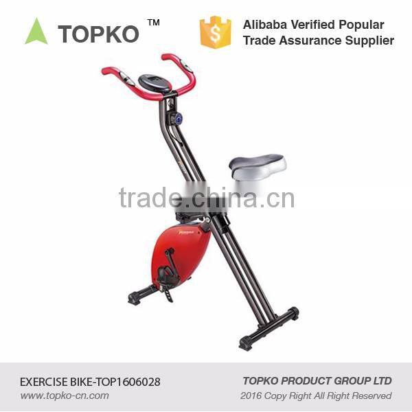 TOPKO body fit magnetic resistance gym folding upright exercise magnetic bike