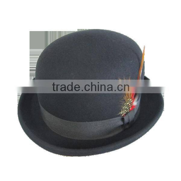 Fall or winter Wool Felt Bowler Hat On Sale