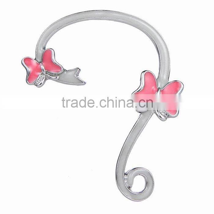 Cute girl's butterfly ear cuff jewely beautiful earring designs for women