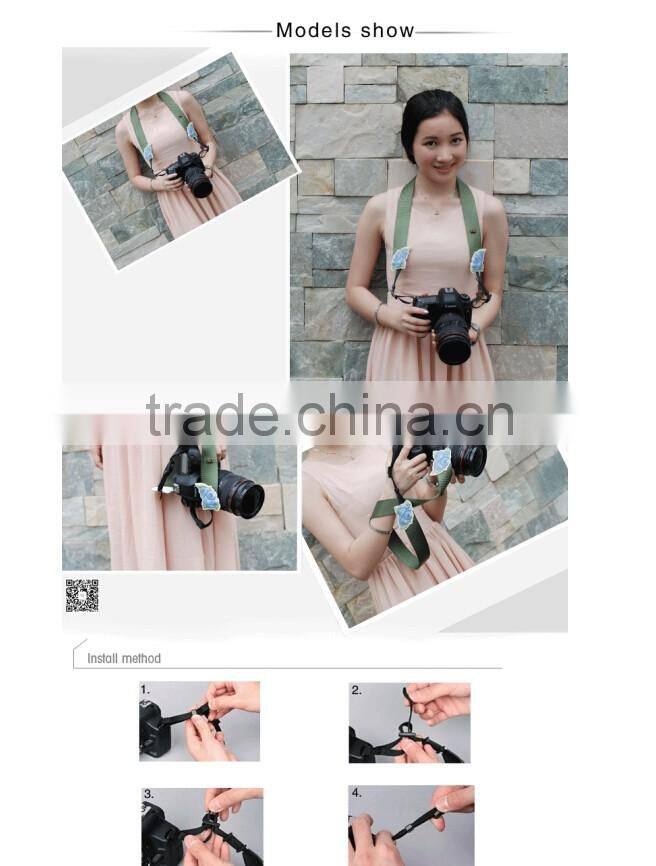 Blueberry Design Green Camera Strap Icon Leather For DSLR Nikon for Canon for Sony LM-09 custom leather camera strap