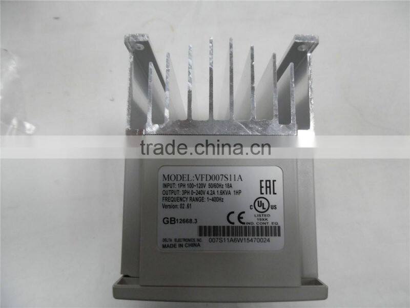 Hot selling VFD007S11A 110v single phase 750w delta vfd inverter drives