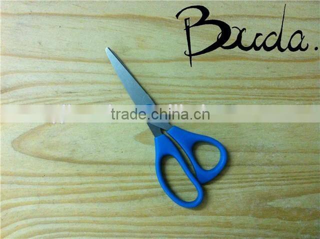 5" Good quality colourful soft handle student scissors BD-S1643
