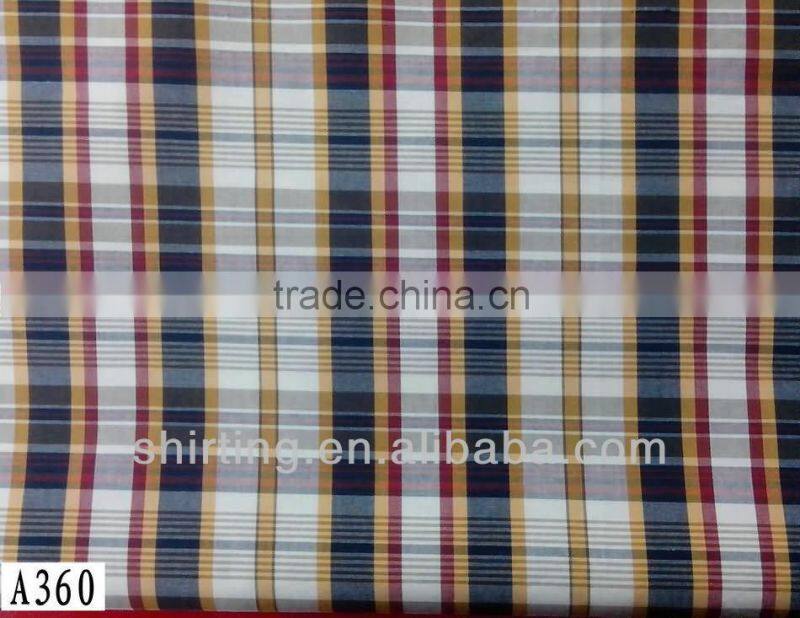 100%cotton yarn dyed check for men's and lady's shirt with ready bulk