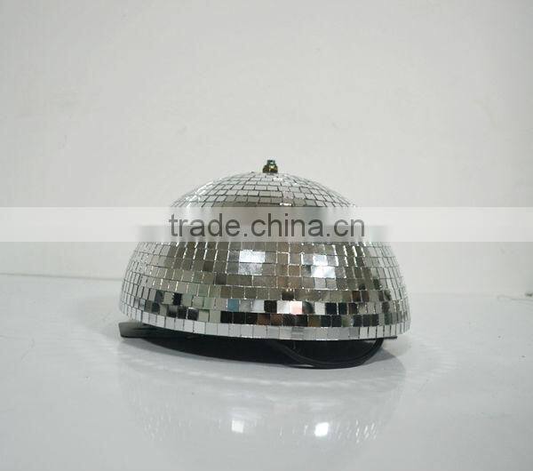 Cheap half handmade 16''40cm half mirror ball half-mirror half mirror ball with motor