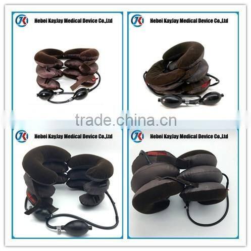china supplier comfortable amd adjustable three layer air inflatable cervical neck traction