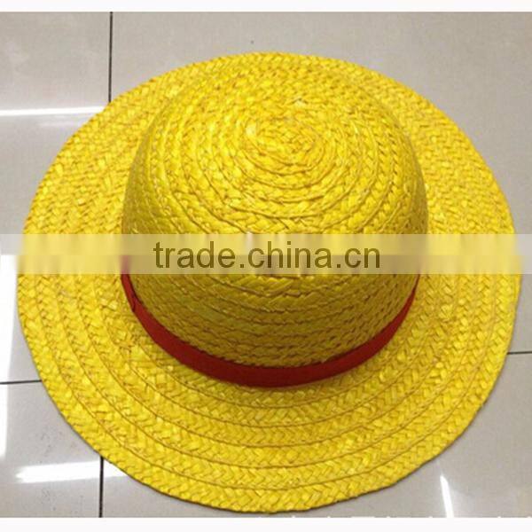 raffia farmers wide brim straw hats for men with belt with logo