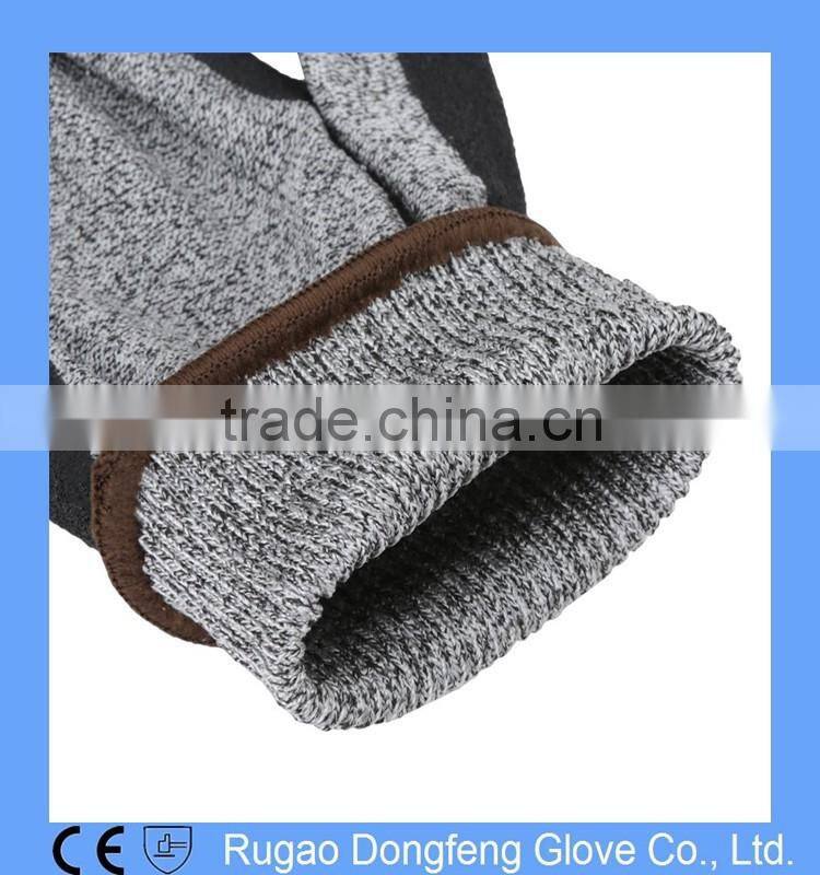 Sandy Nitrile Coated Cut Resistant Gloves Level 5 Protection Anti Cut Gloves for Cut Proof