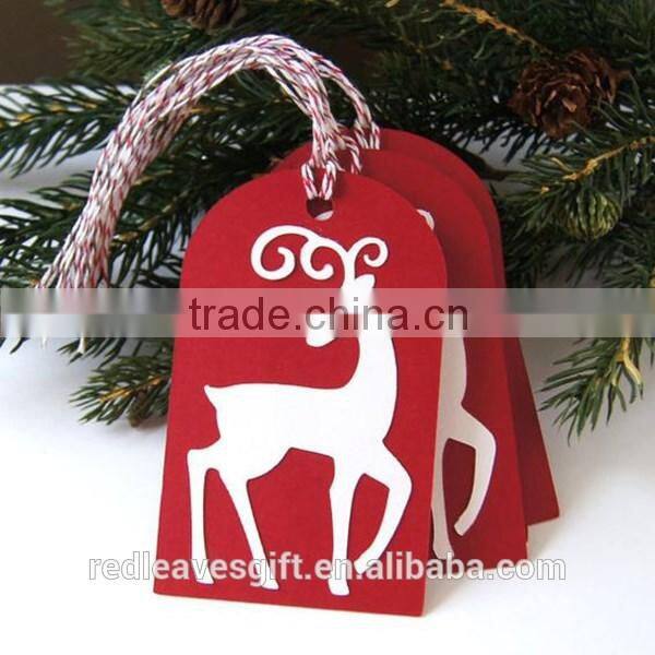 Christmas decoration custom hang tags, price tags, hanging ornament