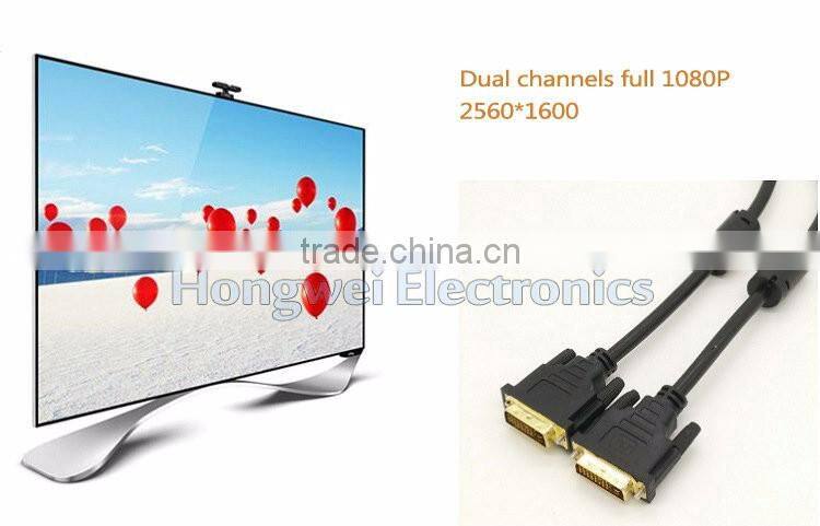 Blue-rays player HDTV digital cables video wire customized gold plated DVI cables