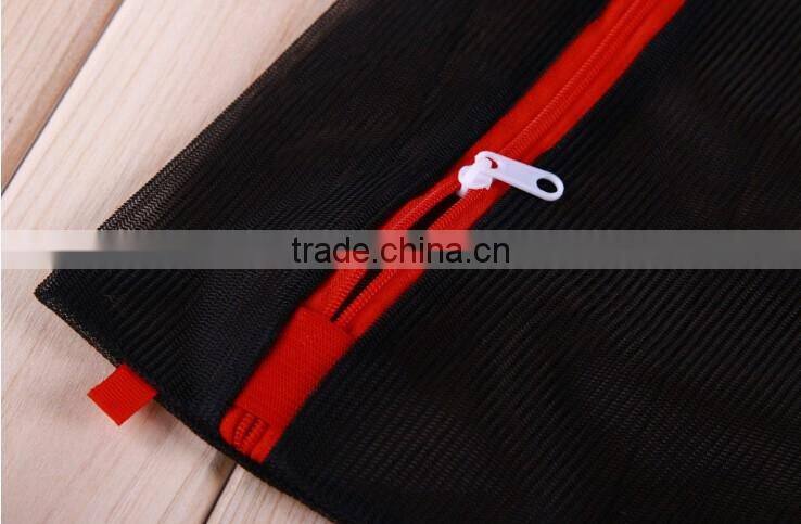 YIWU RODA 100%polyester exquisite embroidery square black washing bag