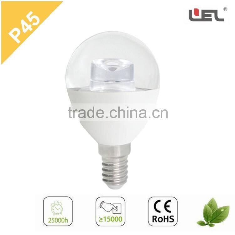 led bulb lamp CE-approved P45 E14 3W ceramic bongs Plastic Housing Globe LED Light Bulb led light bulb speaker