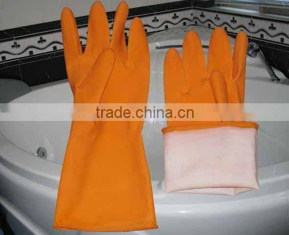 orange latex household glove/gardening glove
