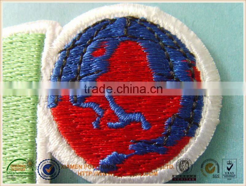 Iron-on back side emboridery patch in different size