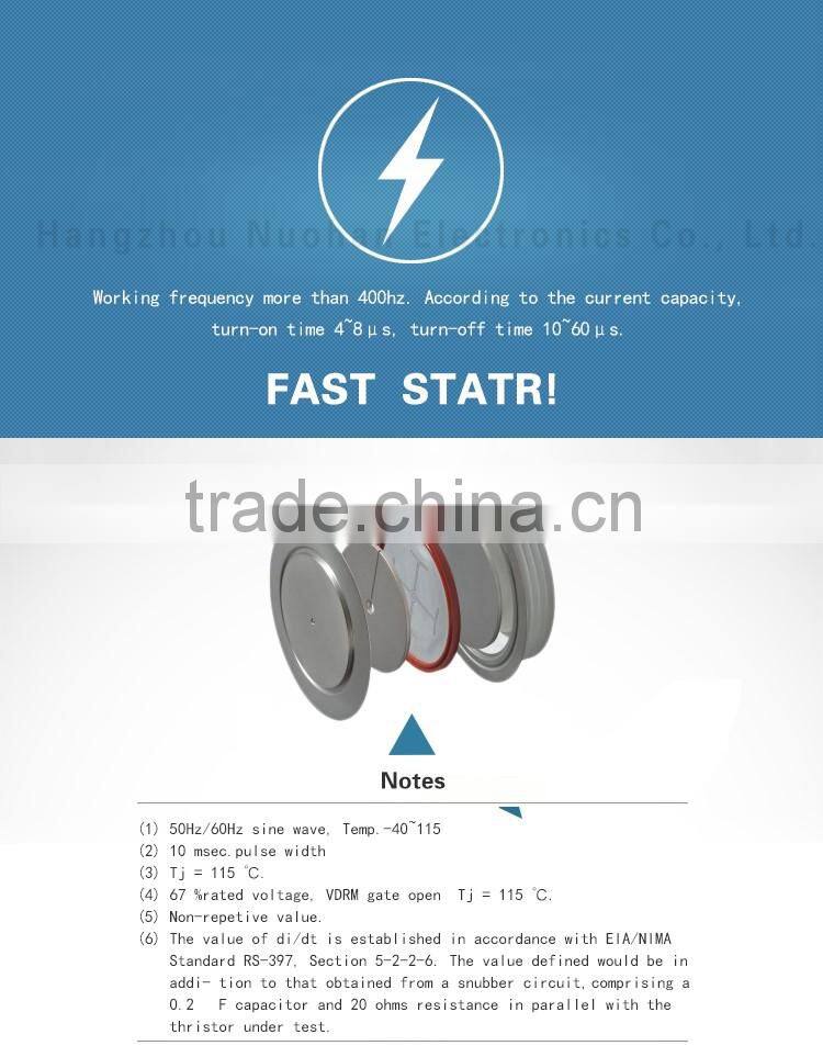 KK2500 2200-2500v 2500A fast thyristor fast switching thyristor