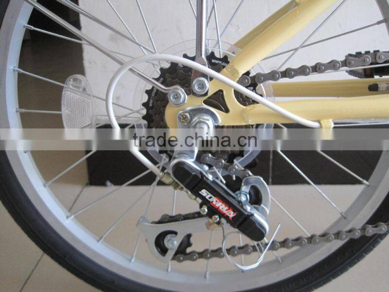 20 Steel 6 Speed Folding Bicycle with Front Basket