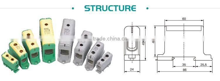 UTL Manufacturer China 1 Pole 16 to 95mm Waterproof Screw Terminal Block Al220V/Cu245V