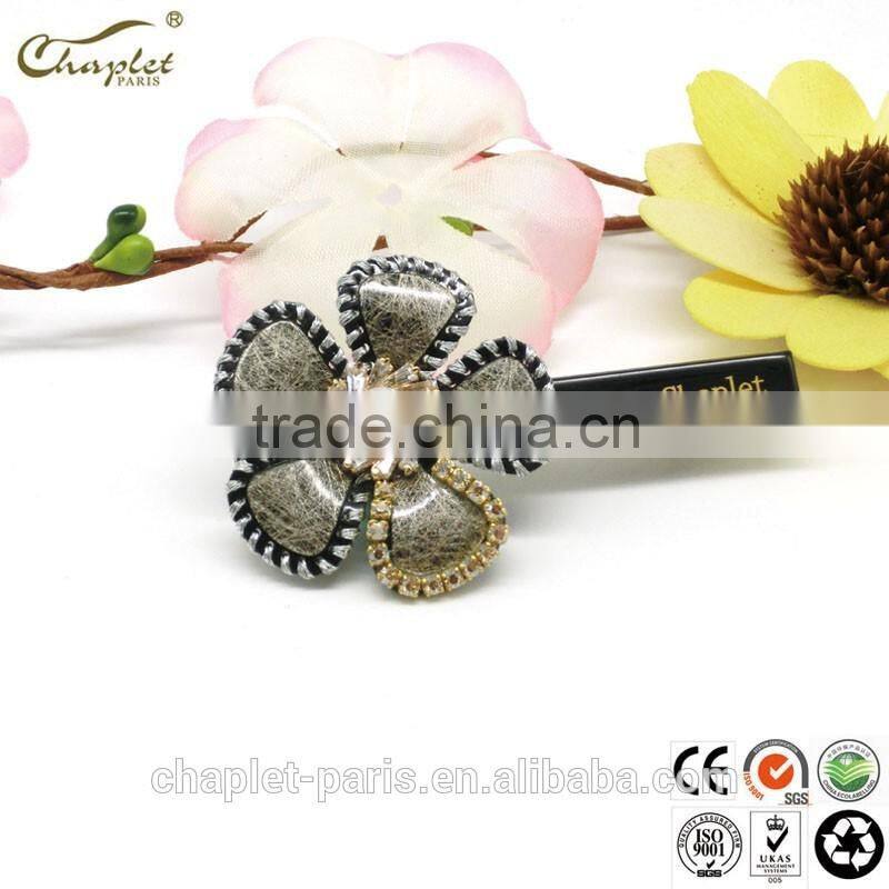 fancy girls colorful pearl flower hairgrip handmade cellulose acetate hair clip