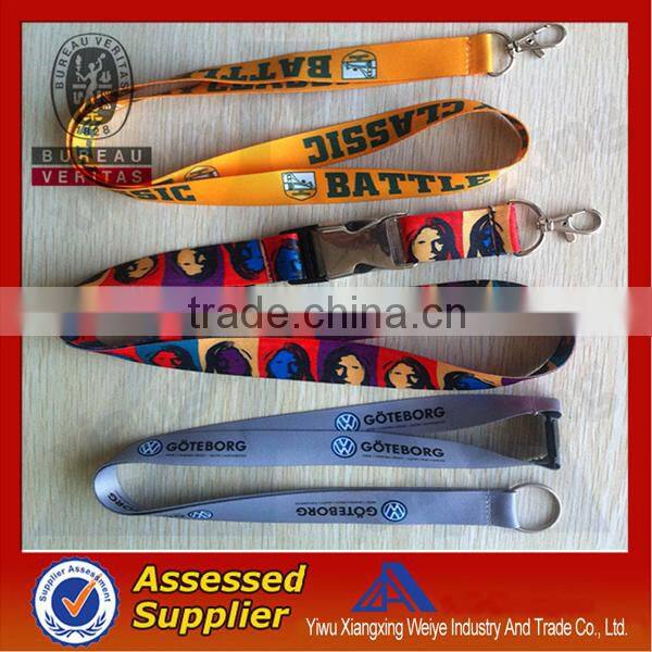 Free sample Polyester heavy elastic fishing lanyard Imprint your logo