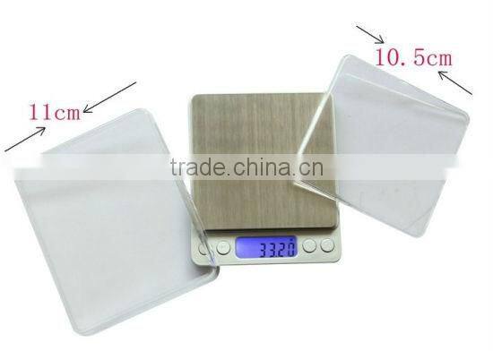 Blue backlight 0.01g Electronic jewelry pocket scale with tare function