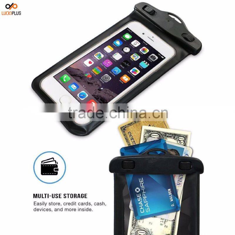 Luckiplus Travel Sport Swimming Phone Bag Waterproof, Snowproof, Dirtproof Case Bag for Phone Safe in Water