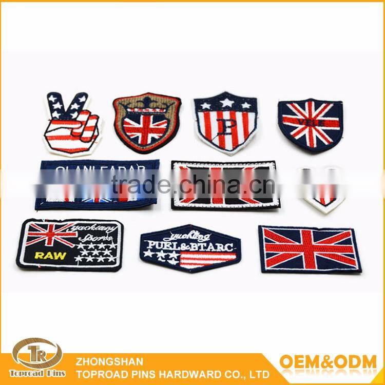 Embroidered patches logo custom diy decorative sew on embroidery patches for clothing