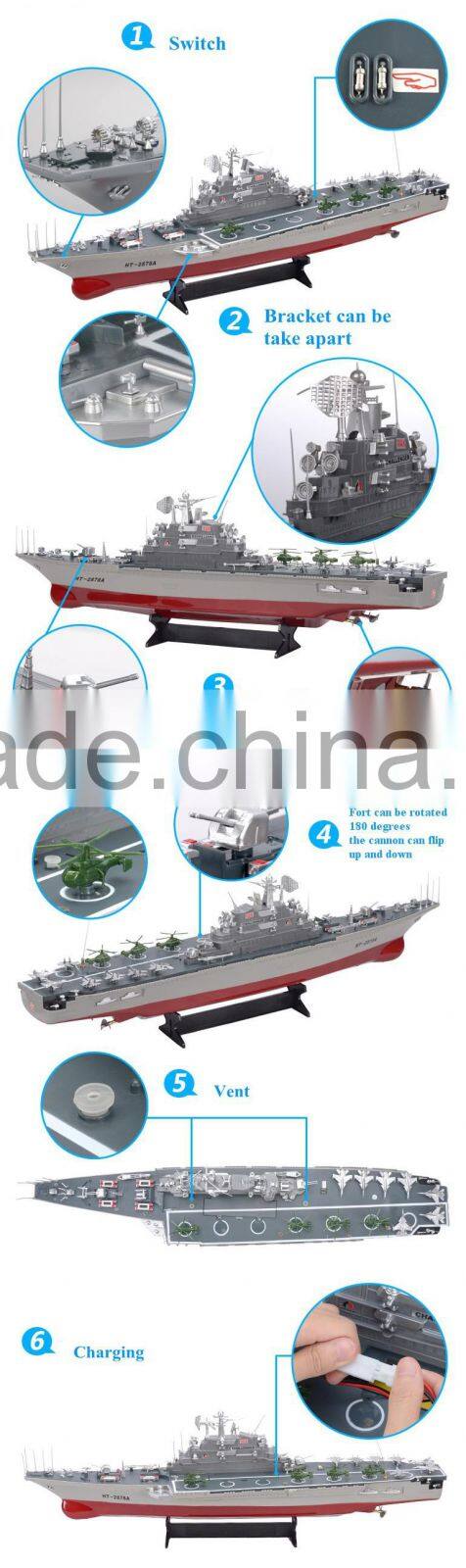 2015 Hot sale remote control toys 1:275 scale R/C Aircraft carrier